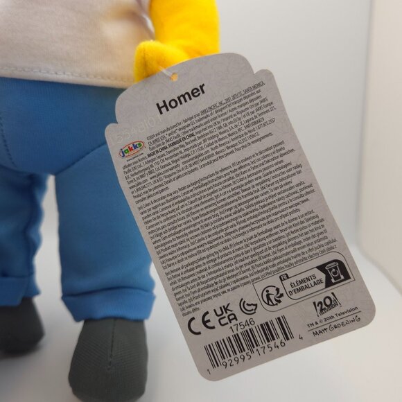 Jakks Pacific Homer The Simpsons 10" Plush 2024 17546 New Sealed - Picture 7 of 11